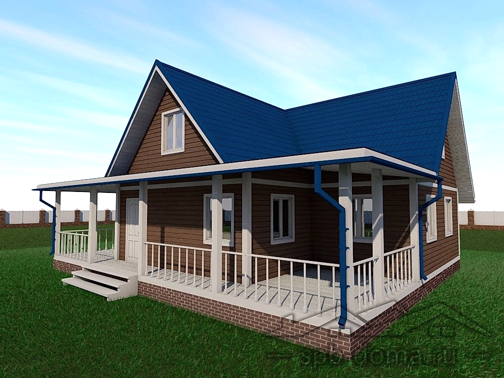 Каркасный дом 9х12 м «Пушное»