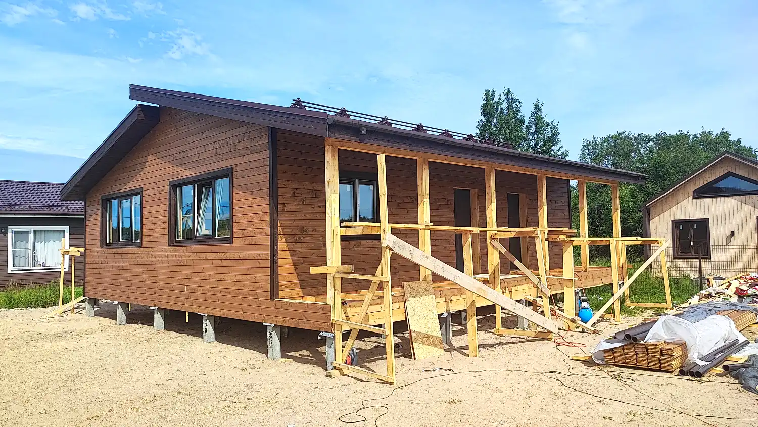 Каркасный дом 10х11 в Ларионово