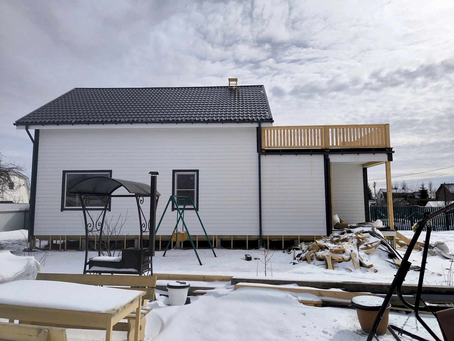 Каркасный дом 8х14 в п. им. Морозова