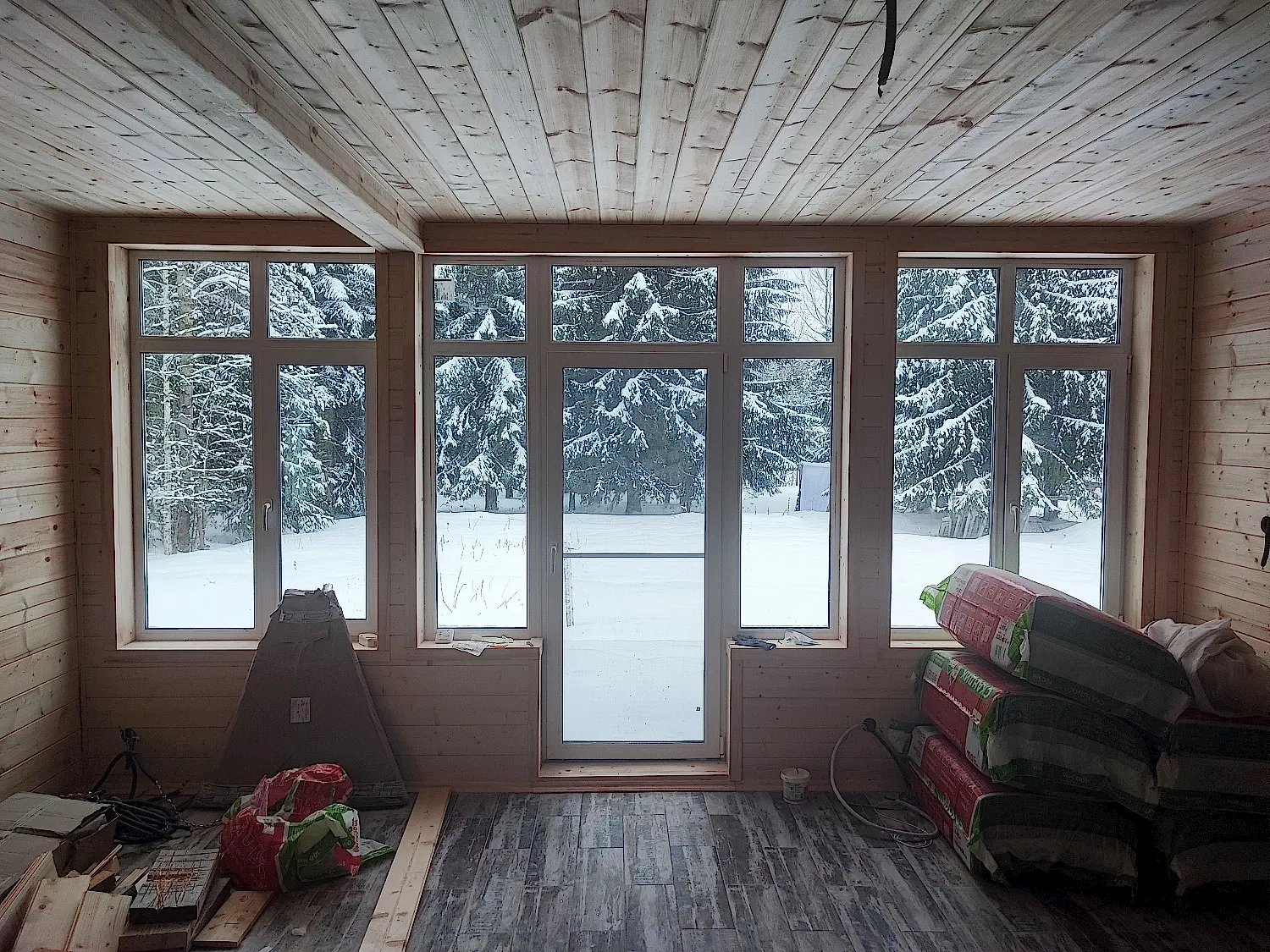 Каркасный дом 8х9 в Конта