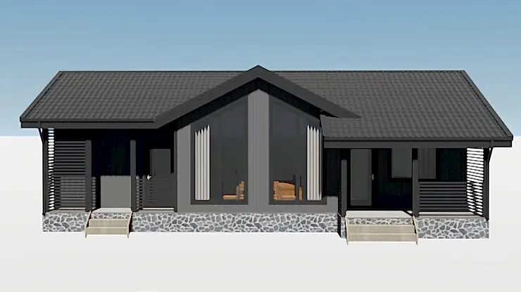 Каркасный дом 10х13 м «Вистино»