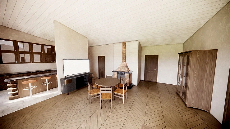 Каркасный дом 14х9 м «Мга»