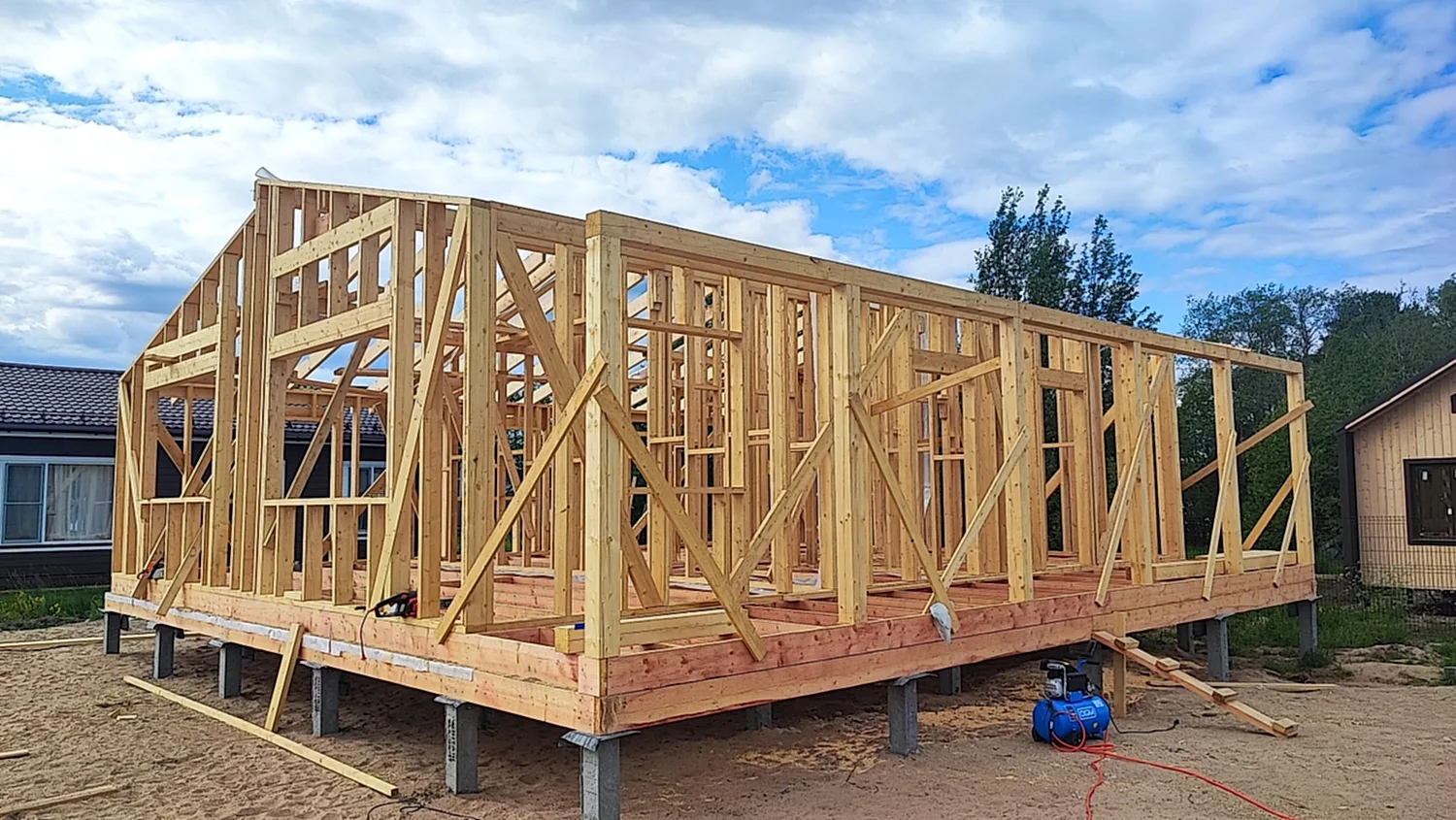 Каркасный дом 10х11 в Ларионово