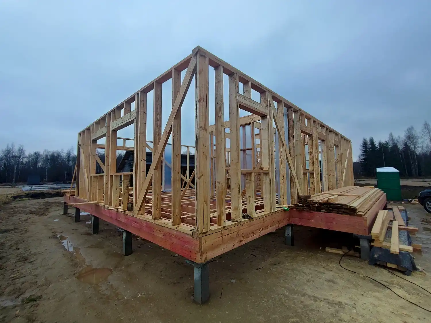 Каркасный дом 8х12 в Екатериновке