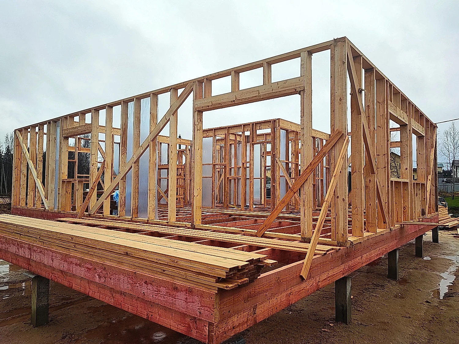 Каркасный дом 8х12 в Екатериновке