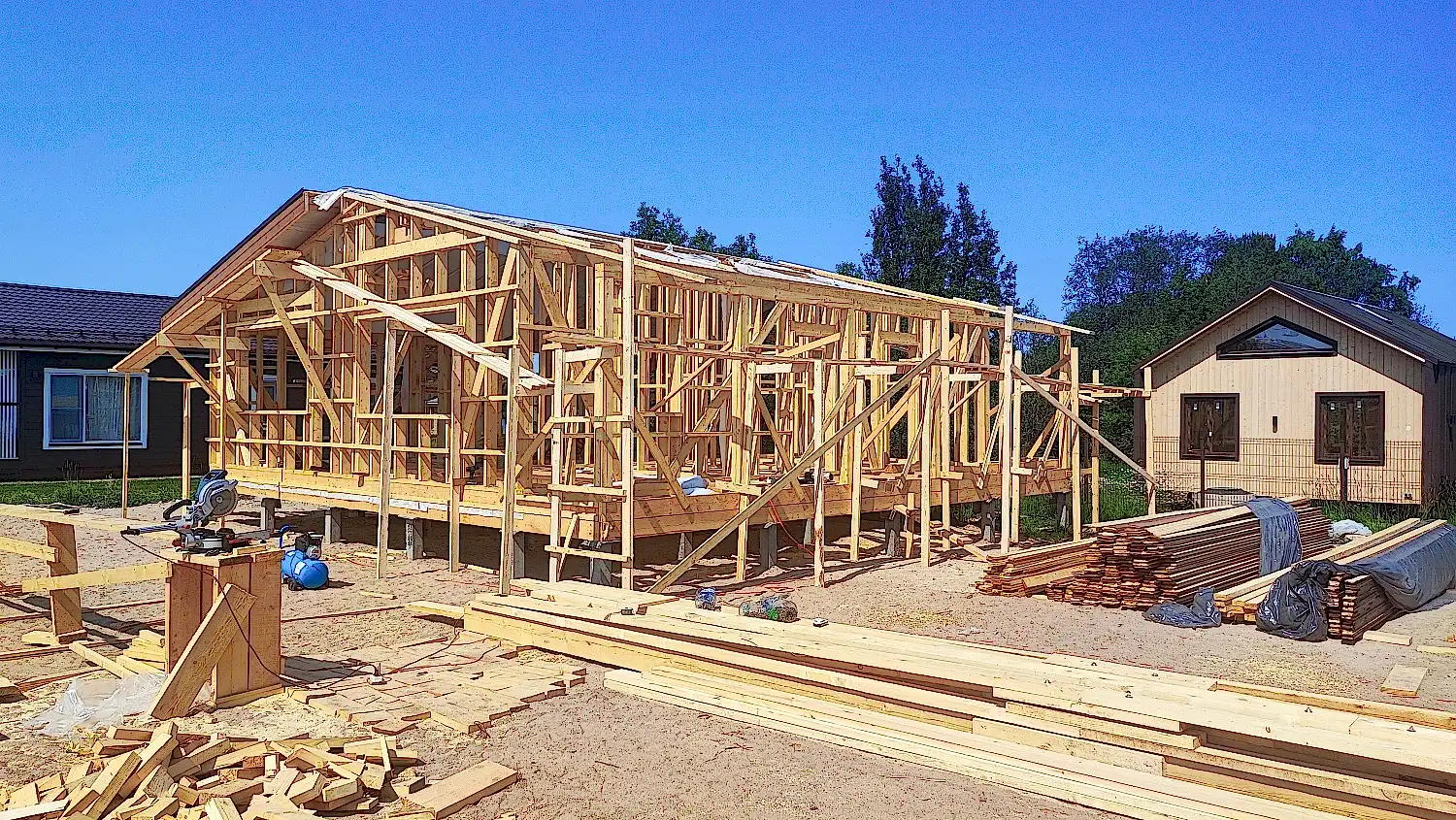 Каркасный дом 10х11 в Ларионово