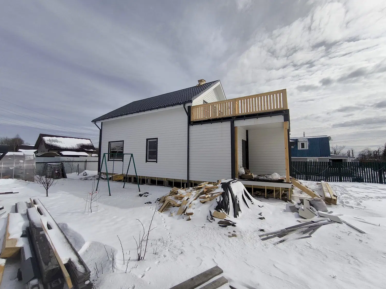 Каркасный дом 8х14 в п. им. Морозова