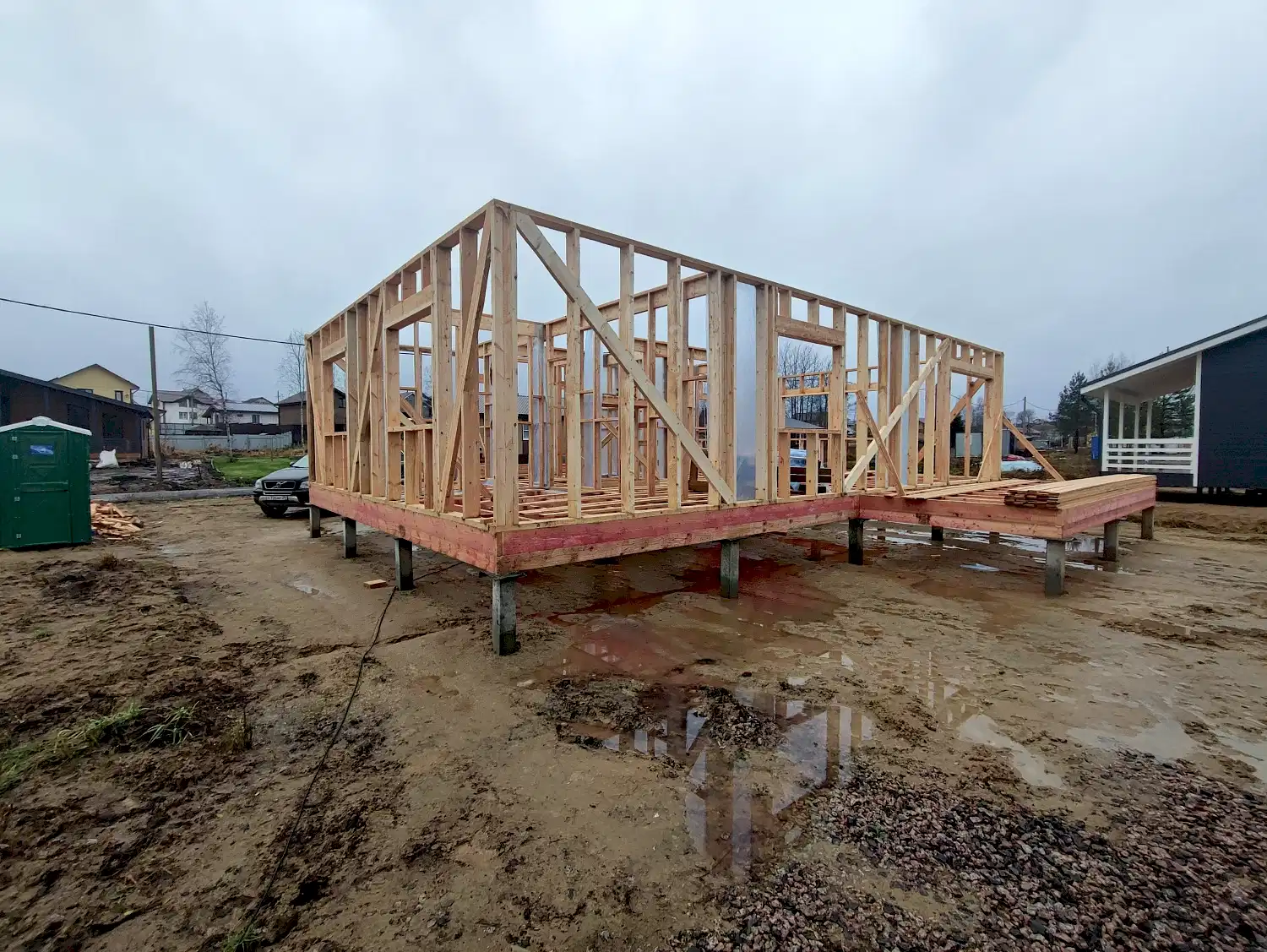 Каркасный дом 8х12 в Екатериновке