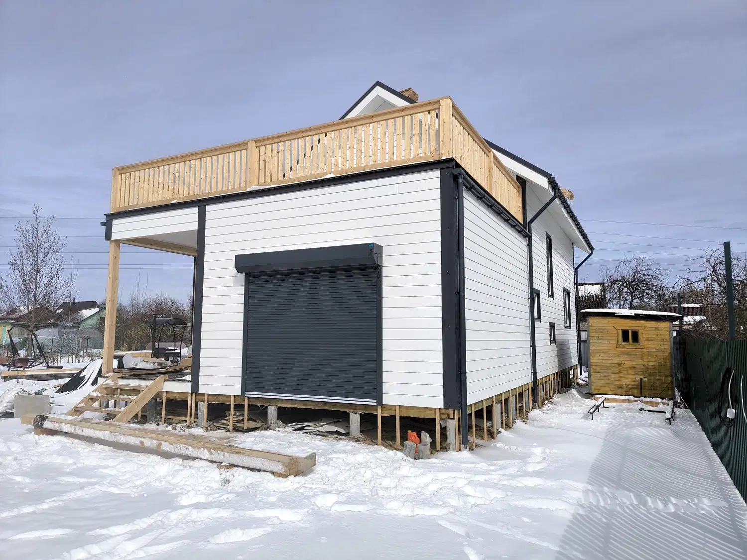 Каркасный дом 8х14 в п. им. Морозова