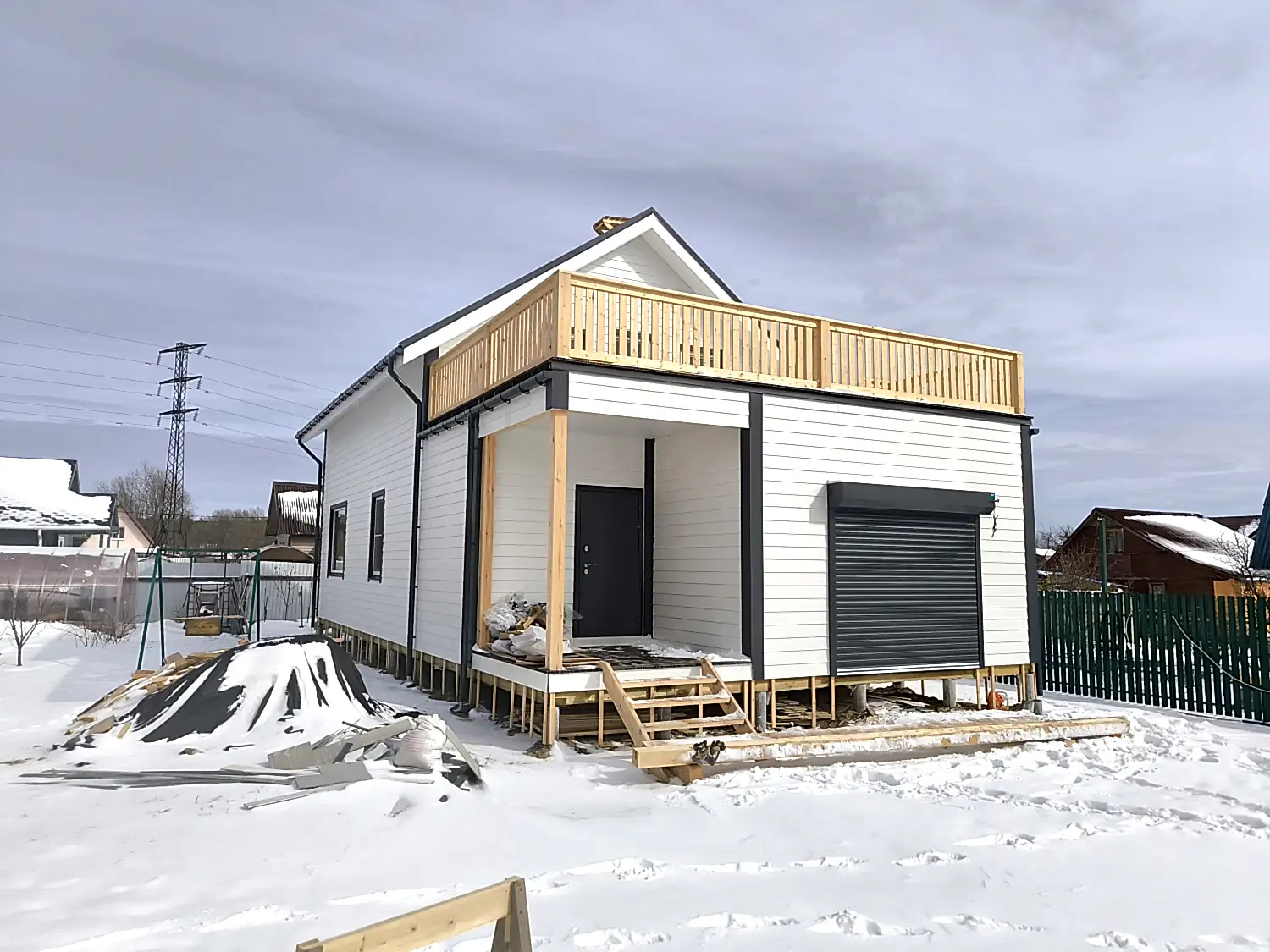Каркасный дом 8х14 в п. им. Морозова