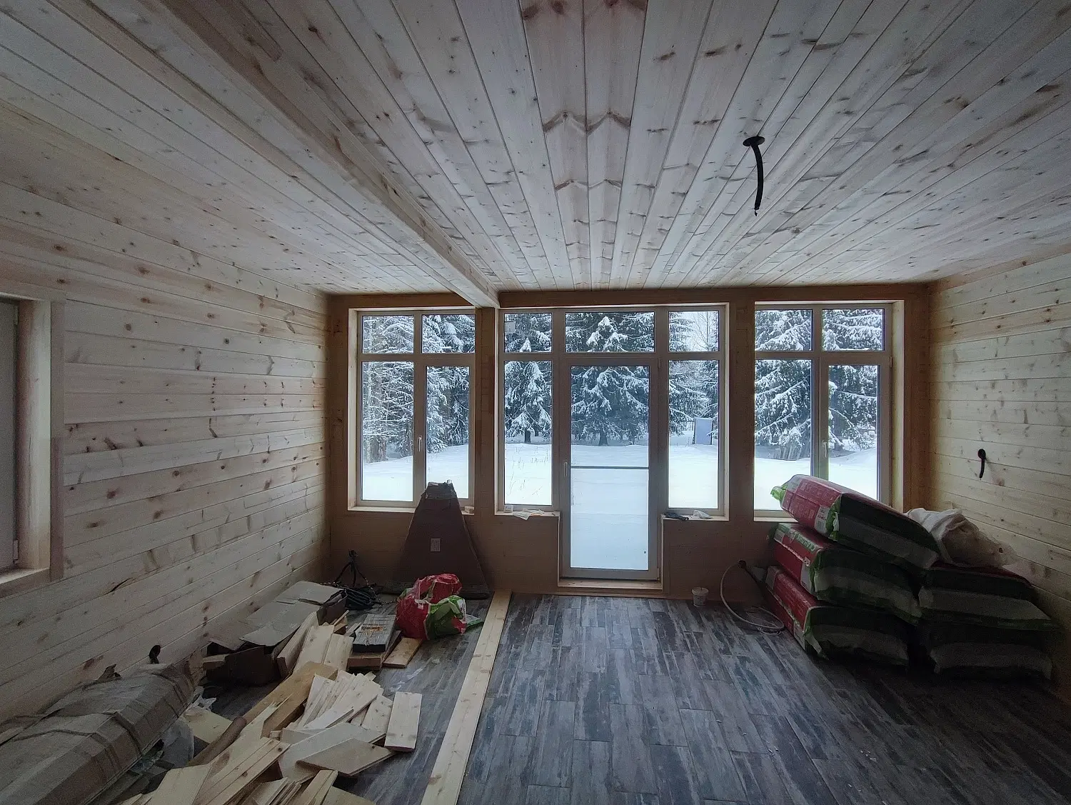 Каркасный дом 8х9 в Конта