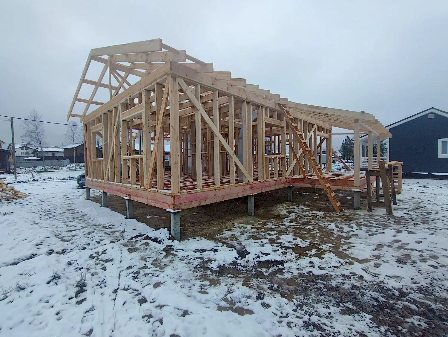 Каркасный дом 8х12 в Екатериновке