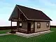 Сруб дома из профилированного бруса 7х10 м «Мичуринское»