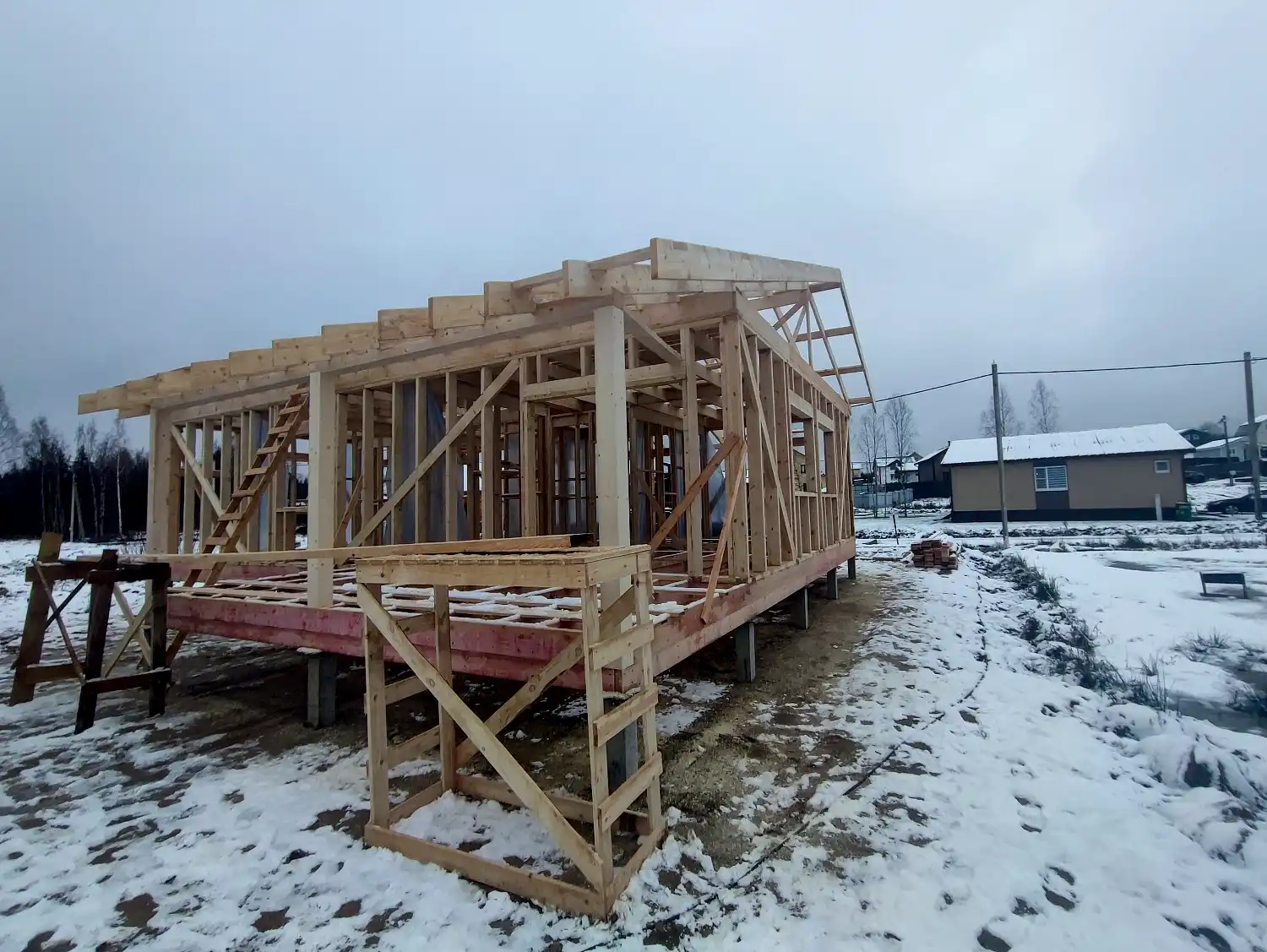 Каркасный дом 8х12 в Екатериновке